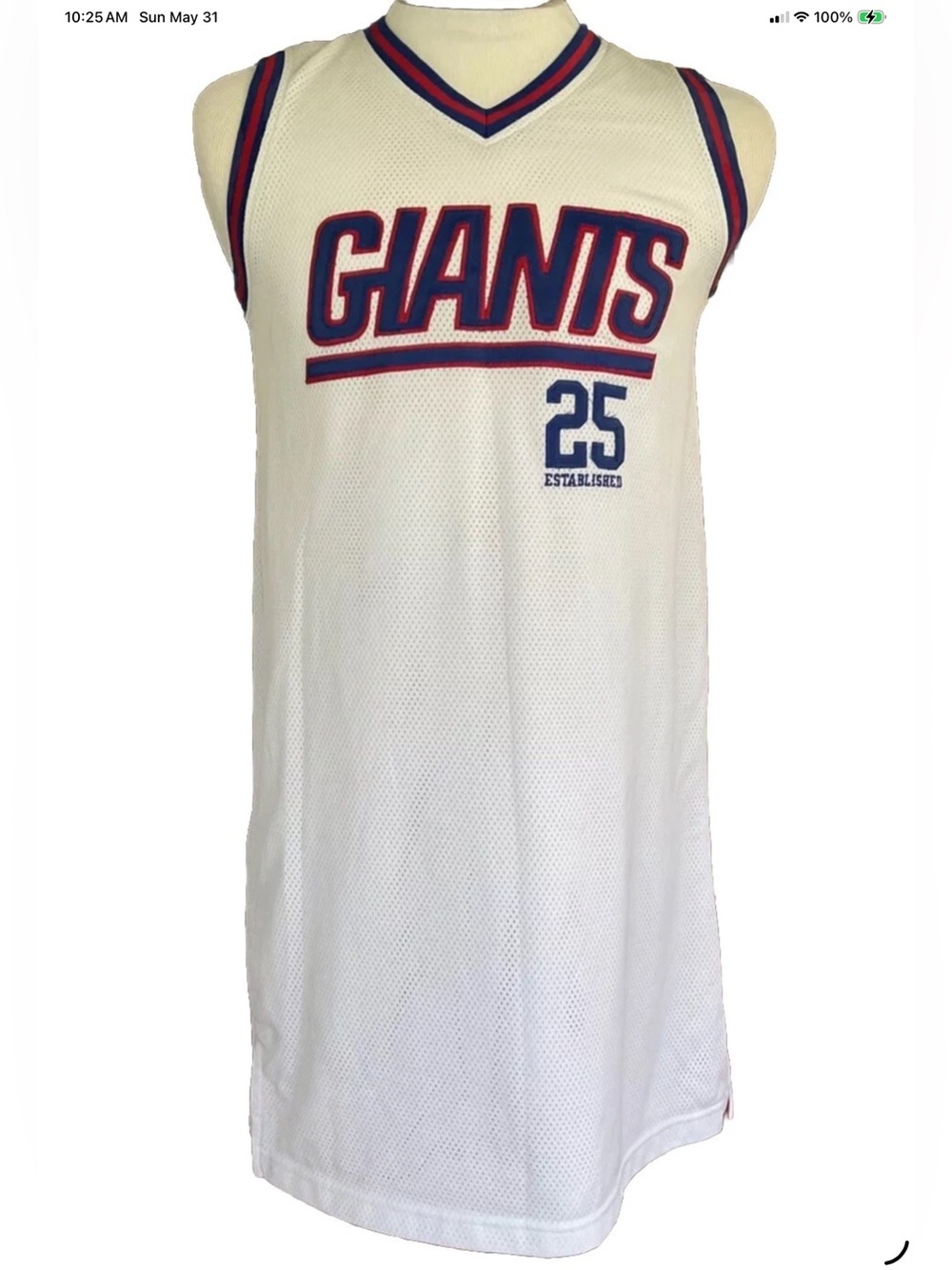 Reebok New York Giants Stitched Woman’s Basketball #25 Jersey Size Small/Medium